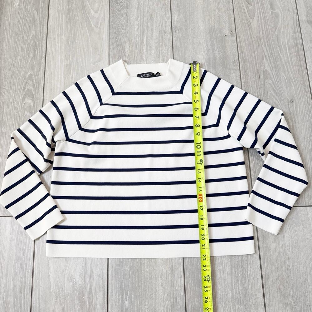 Ralph Lauren LRL Knit Top Nautical Preppy Striped Boat Neck Sweater Plus Size 2X - Picture 5 of 8